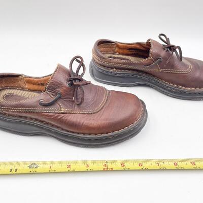 BORN BROWN SLIDE-ON LOAFERS - WOMENâ€™S SIZE 7