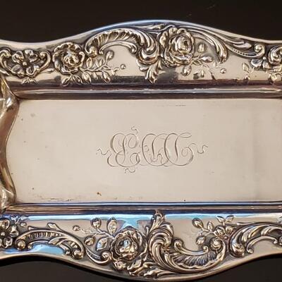Antique  Sterling silver tray  79.2 g