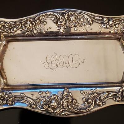 Antique  Sterling silver tray  79.2 g