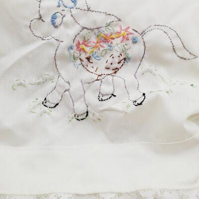 VINTAGE HAND CRAFTED/EMBROIDERED PILLOWCASE DOLL