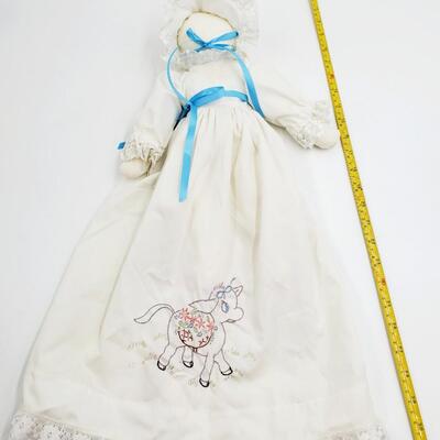 VINTAGE HAND CRAFTED/EMBROIDERED PILLOWCASE DOLL