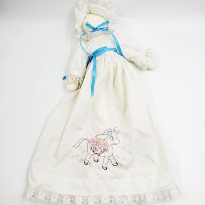 VINTAGE HAND CRAFTED/EMBROIDERED PILLOWCASE DOLL