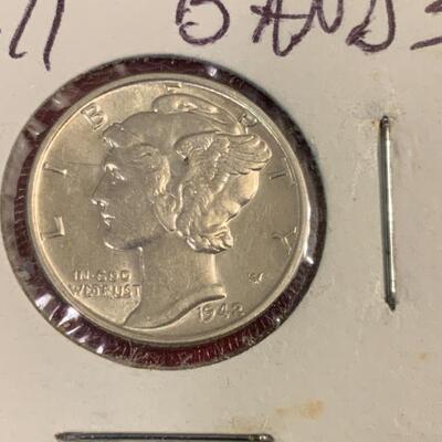 MERCURY ALMOST UNCIRCULATED 90% SILVER DIME