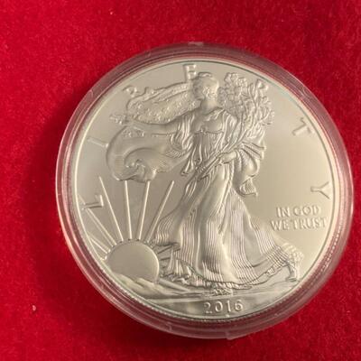  2016 UNCIRCULATED 1 OUNCE .999 SILVER AMERICAN SILVER EAGLE 