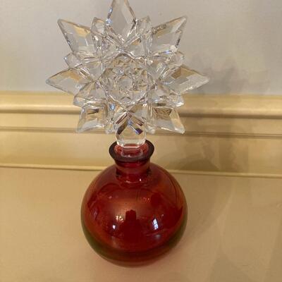 Cranberry Glass Perfume Bottle