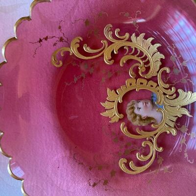 Set of 8 Cranberry Plates