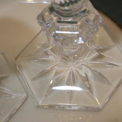 Pair Waterford Chatham 5" candle sticks - JS/LG
