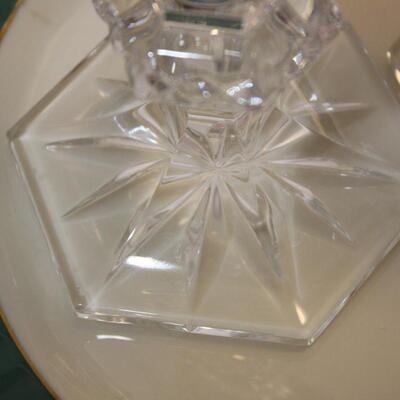 Pair Waterford Chatham 5" candle sticks - JS/LG