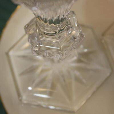 Pair Waterford Chatham 5" candle sticks - JS/LG
