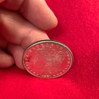  1881â€™S NEAR DMPL MORGAN 90% SILVER DOLLAR