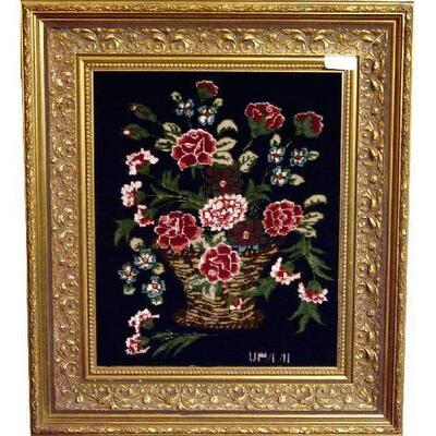 Framed Persian Rug Patterned 50