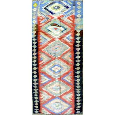 Persian Seneh Vintage Kilim 7'8"x3'9", ABCKG1076,
"Summer Sale 2021 Clearance!" 
Make an Offer...