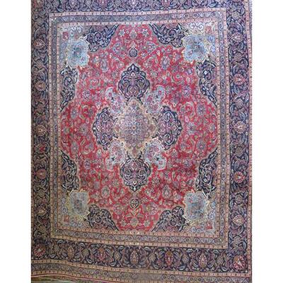 Persian Kashmar Vintage Rug 12'2