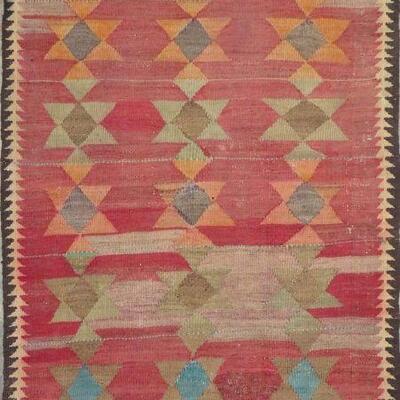 Persian Seneh Vintage Kilim 7'0"x4'0", ABC-PER-1463,
"Summer Sale 2021 Clearance!" 
Make an Offer...