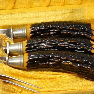 Vintage Flint Vanadium Carving set (JS/LG)