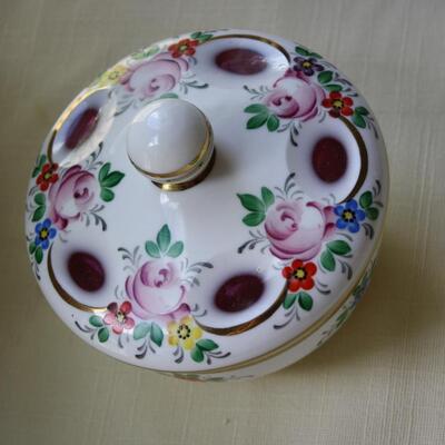 Vintage Cut to Cranberry Trinket box (KP/CN)
