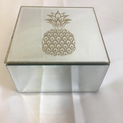 Pineapple Glass Trinket Box