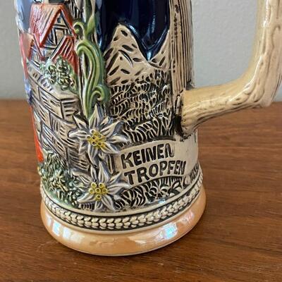 Vintage Gerz West Germany Lidded Beer Stein Man & Barmaid