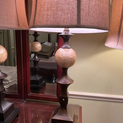 Lot 305  Set of 3 Matching Lamps
