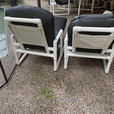 Lot 307  Pair of PVC Outdoor Chaise Chairs