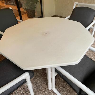 Lot 308  PVC Outdoir Dining Table with 4 Chairs