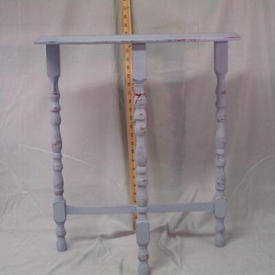 Lot 3 - Solid Wood Demilune Endtable  LOCAL PICK UP ONLY