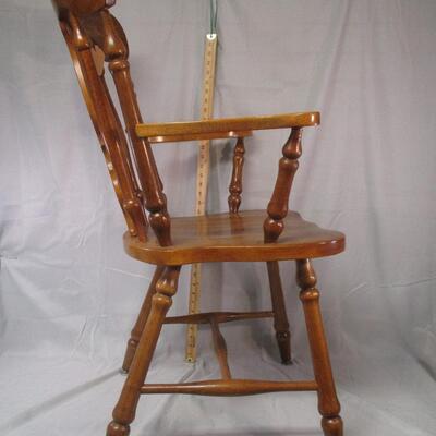 Lot 4 - Solid Wood Arm Chair  LOCAL PICK UP ONLY
