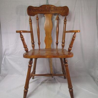 Lot 4 - Solid Wood Arm Chair  LOCAL PICK UP ONLY