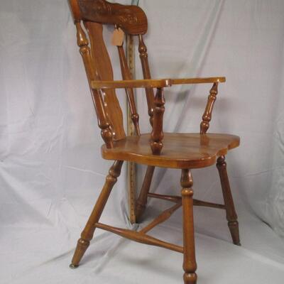 Lot 4 - Solid Wood Arm Chair  LOCAL PICK UP ONLY