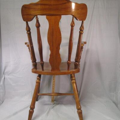 Lot 4 - Solid Wood Arm Chair  LOCAL PICK UP ONLY
