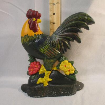 Lot 13 - Cast Iron Rooster Door Stop