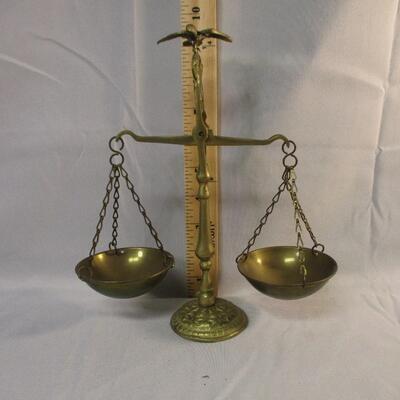 Lot 14 - Brass Scale with Bird Finial
