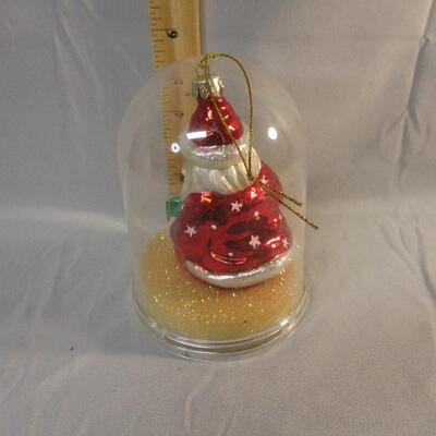 Lot 17 - Glass Santa Ornament