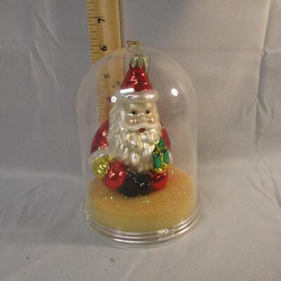 Lot 17 - Glass Santa Ornament