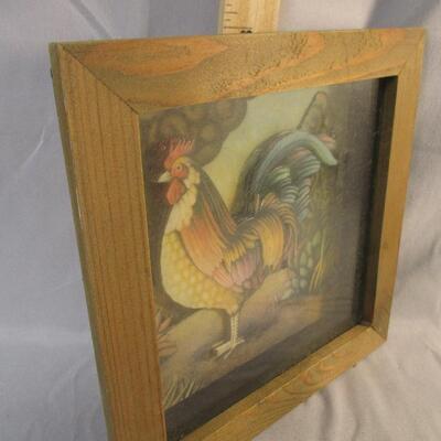 Lot 18 - Shadowbox 3-D Rooster Picture