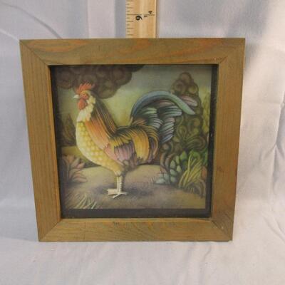 Lot 18 - Shadowbox 3-D Rooster Picture