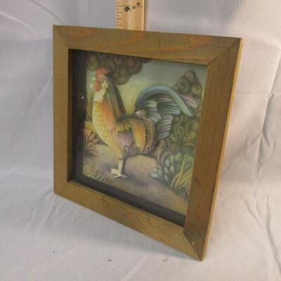 Lot 18 - Shadowbox 3-D Rooster Picture