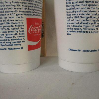 Lot 24 - (6) Plastic Coke Clemson Tigers Cups