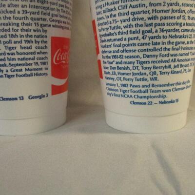 Lot 24 - (6) Plastic Coke Clemson Tigers Cups