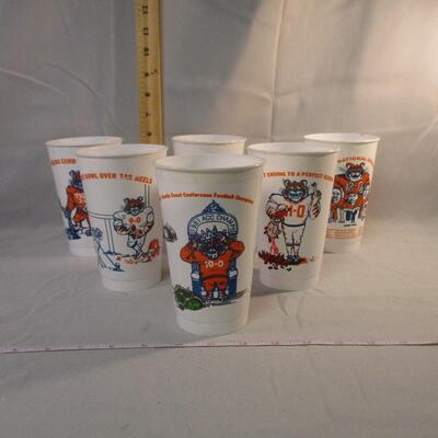 Lot 24 - (6) Plastic Coke Clemson Tigers Cups