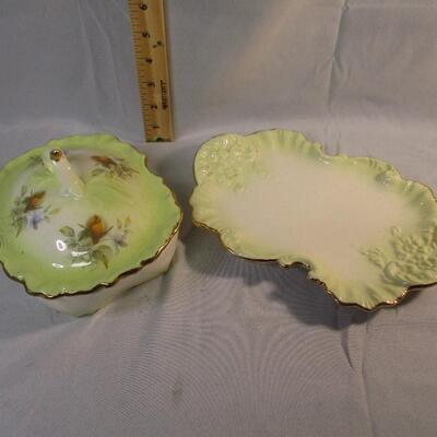 Lot 28 - Ceramic Dresser Box and Underplate