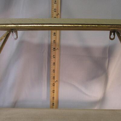 Lot 36 - Wood and Metal Hexagon Wall Shelf