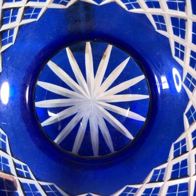 Lot 39 - Cut Through Cobalt Blue Bowl