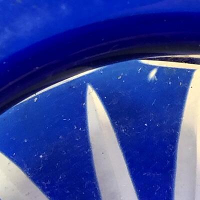Lot 39 - Cut Through Cobalt Blue Bowl