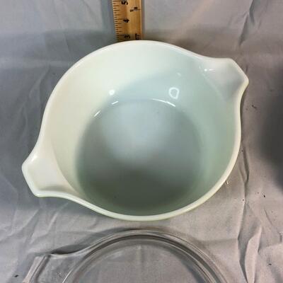 Lot 43 - Pyrex Happy Daisy Lime Green Covered Casserole