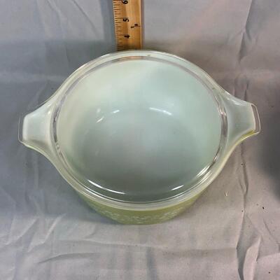 Lot 43 - Pyrex Happy Daisy Lime Green Covered Casserole
