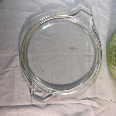Lot 43 - Pyrex Happy Daisy Lime Green Covered Casserole
