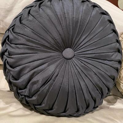 Lot 323  Three Round Pleated Pillows