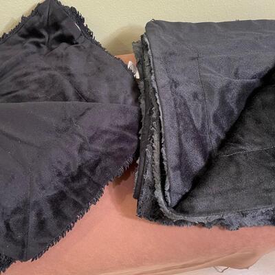 Lot 333  Two Fuzzy Black Throws