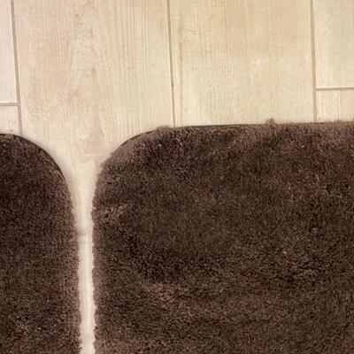 Lot 346  Brown Bath Rugs